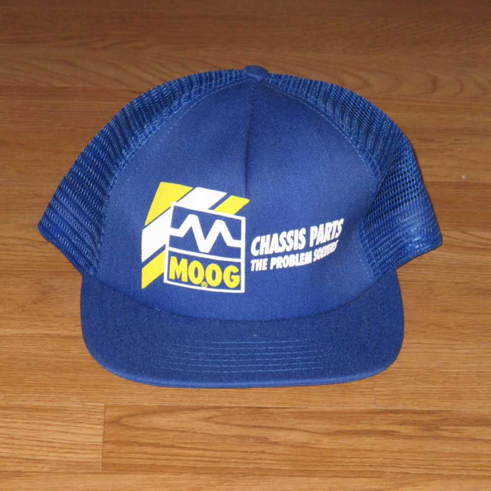 Rare Vintage 1990s Moog Car Racing Trucker Hat